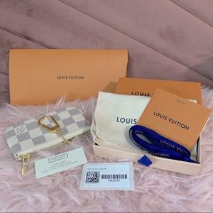 ❌SOLD ✨Brand New Key Pouch in Damier Azur✨